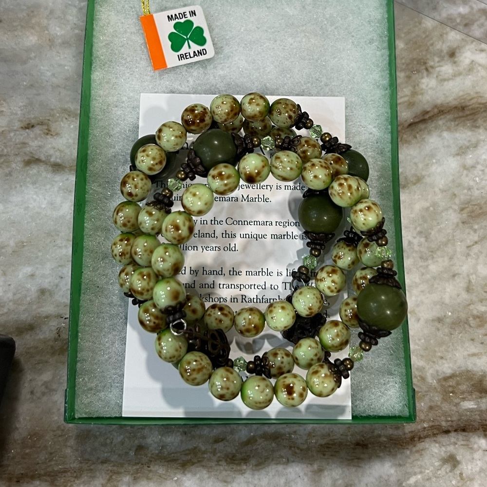 Connemara Green Marble wrap bracelet